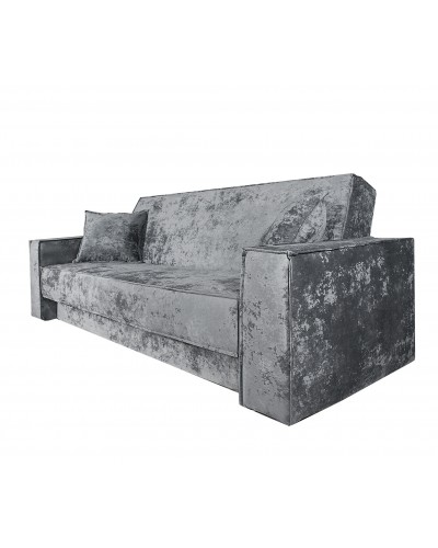 Диван Лофт книжка 120 серый плюш, широкие боковины, Фото Диван