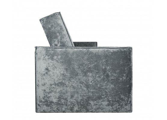 Диван Лофт книжка 120 серый плюш, широкие боковины, Фото Диван