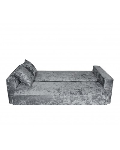 Диван Лофт книжка 120 серый плюш, широкие боковины, Фото Диван