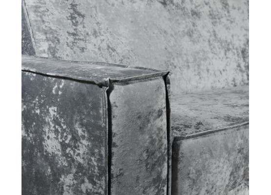 Диван Лофт книжка 120 серый плюш, широкие боковины, Фото Диван