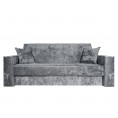 Диван Лофт книжка 120 серый плюш, широкие боковины