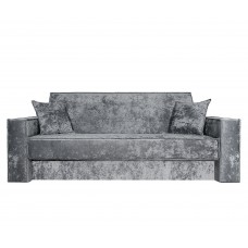 Диван Лофт книжка 120 серый плюш, широкие боковины