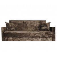 Диван Лофт книжка 120 коричневый плюш, узкие боковины