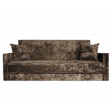 Диван Лофт книжка 120 коричневый плюш, узкие боковины