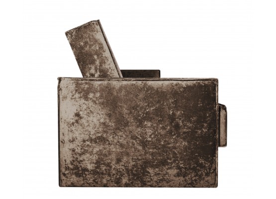 Диван Лофт книжка 120 коричневый плюш, узкие боковины, Фото Диван