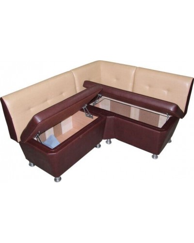 Кухонный угол «ГУРМАН» с ящиками 140/120/55/h-85см опора металл, ИВОлайн