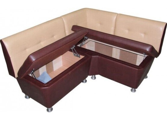 Кухонный угол «ГУРМАН» с ящиками 140/120/55/h-85см опора металл, ИВОлайн