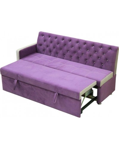 Кухонный диван «ФАВОРИТ» с подлокотником дельфин/металлокаретка/каретная стяжка 180/65/h-88см, ИВОлайн