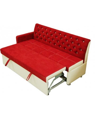 Кухонный диван «ФАВОРИТ» с подлокотником дельфин/металлокаретка/каретная стяжка 180/65/h-88см, ИВОлайн