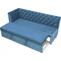 Диван угловой «ПРЕМЬЕР-2» дельфин/металлокаретка/каретная стяжка 180/65/h-88см