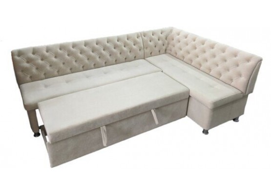 Кухонный угол «ПРЕМЬЕР-2» дельфин/металлокаретка/каретная стяжка 200/120/65/h-83см, ИВОлайн