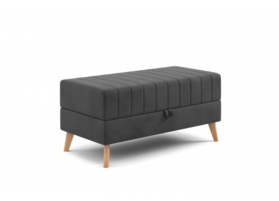 Банкетка "Норд" Вариант 3 Альба темно-серый, МебельГрад