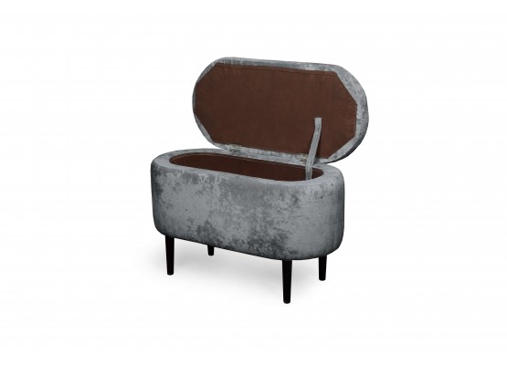 Банкетка "Олаф" с нишей Вариант 3 Тиффани серый, МебельГрад