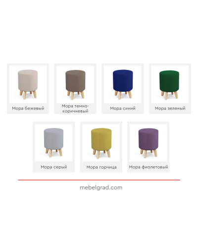 Банкетка №16 Вариант 5 Мора серый, МебельГрад