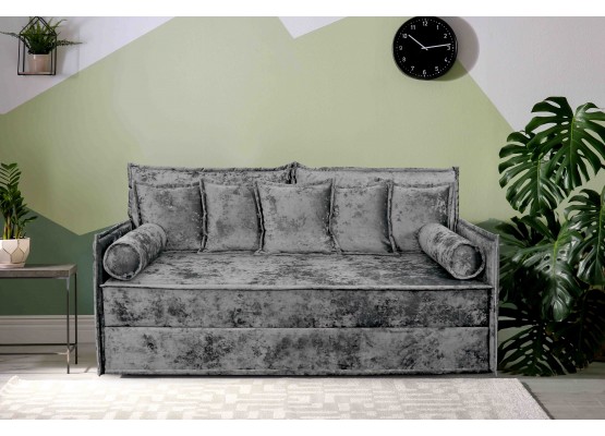 Диван-кровать "Гудвин" Вариант 1 с квадратными подушками, МебельГрад