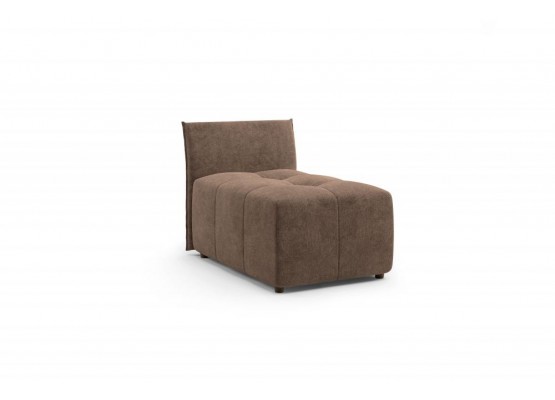 Пуф малый с боковиной "Торонто" Вариант 2 Торонто коричневый, МебельГрад