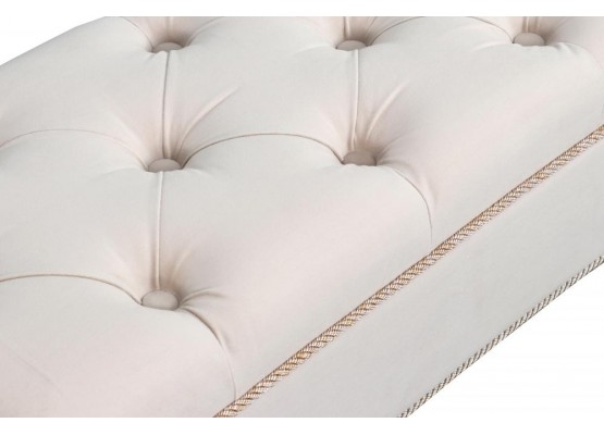 Банкетка №15 Вариант 1 Мора бежевый, МебельГрад