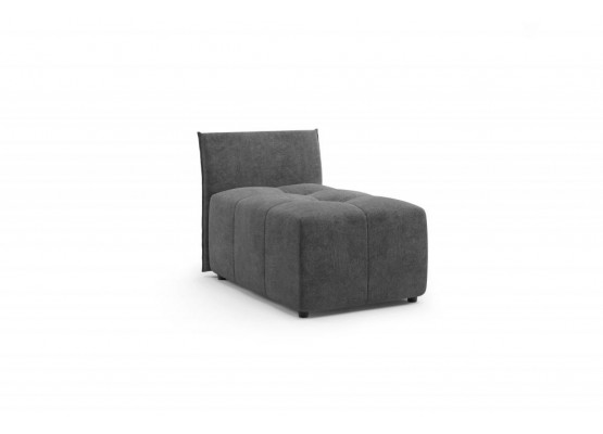 Пуф малый с боковиной "Торонто" Вариант 3 Торонто серый, МебельГрад