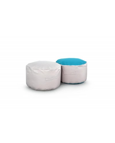 Пуф Светло-серый / Бирюзовый, МебельГрад