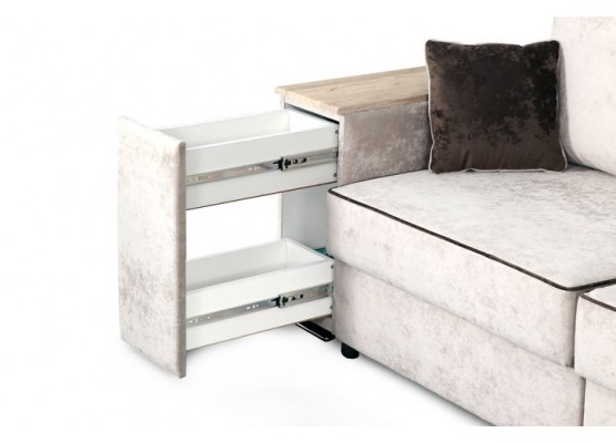 Диван-кровать "Бостон 2400" с функциональными подлокотниками Вариант 1, МебельГрад