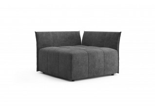 Пуф большой со спинкой и боковиной "Торонто" Вариант 3 Торонто серый