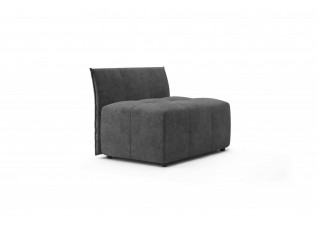 Пуф малый со спинкой "Торонто" Вариант 3 Торонто серый