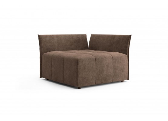 Пуф большой со спинкой и боковиной "Торонто" Вариант 2 Торонто коричневый, МебельГрад