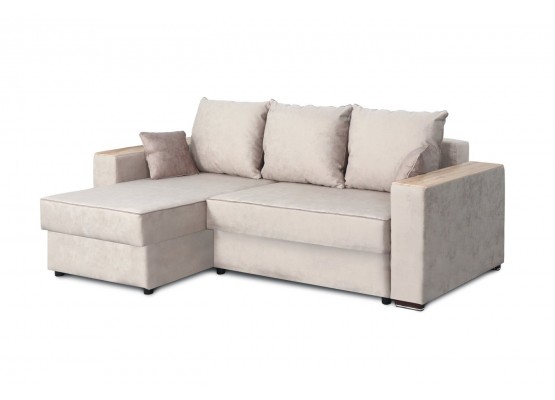 Диван-кровать угловой "Бостон" с функциональными подлокотниками Вариант 1, МебельГрад