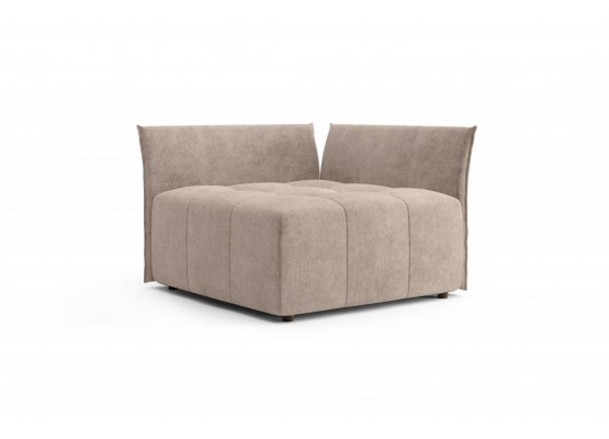 Пуф большой со спинкой и боковиной "Торонто" Вариант 1 Торонто бежевый, МебельГрад