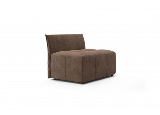 Пуф малый со спинкой "Торонто" Вариант 2 Торонто коричневый, МебельГрад