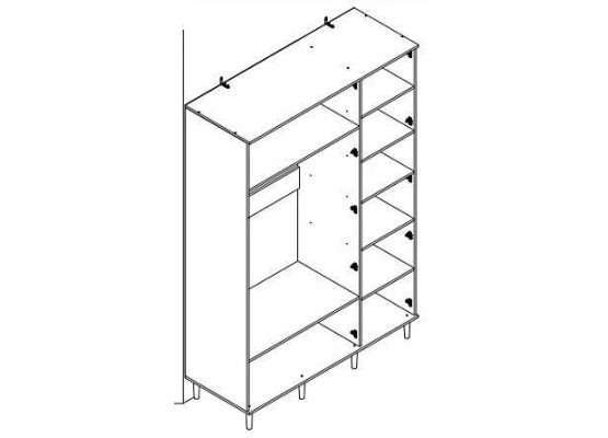 Шкаф трехдверный "Денвер" спальня, МебельГрад
