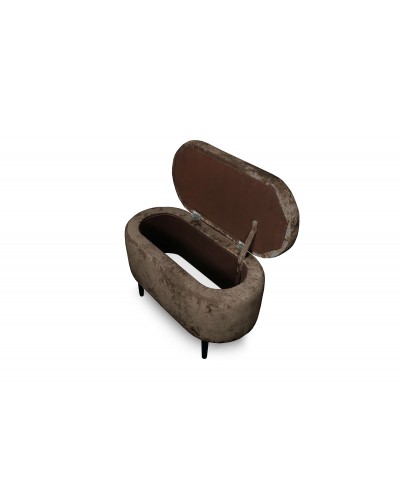 Банкетка "Олаф" с нишей Вариант 2 Тиффани коричневый, МебельГрад