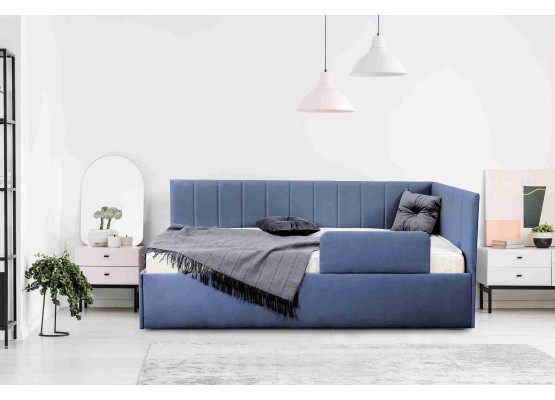 Кровать "Хеппи" Вариант 1 Мора деним, МебельГрад