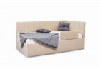 Кровать "Хеппи" Вариант 4 Мора бежевый, МебельГрад