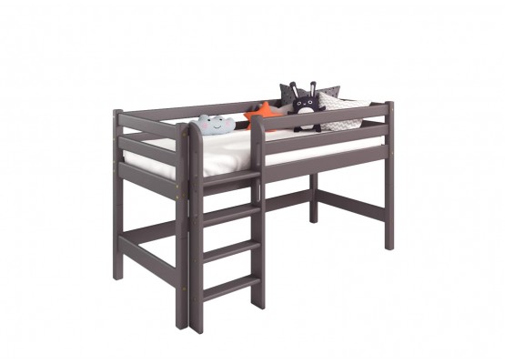 Вариант 5 Полувысокая кровать "Соня" с прямой лестницей Лаванда, МебельГрад