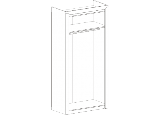 Шкаф двухдверный "Соренто" спальня Дуб стирлинг, МебельГрад