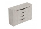 Тумба с 4 ящиками и 2 дверцами "Соренто" спальня Дуб бонифаций, МебельГрад