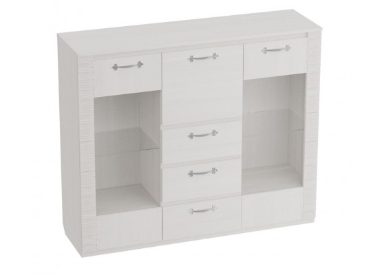 Комод с баром "Элана" гостиная Бодега белая, МебельГрад