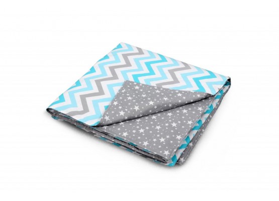 Покрывало Зигзаг небесный/Звездопад на сером, МебельГрад