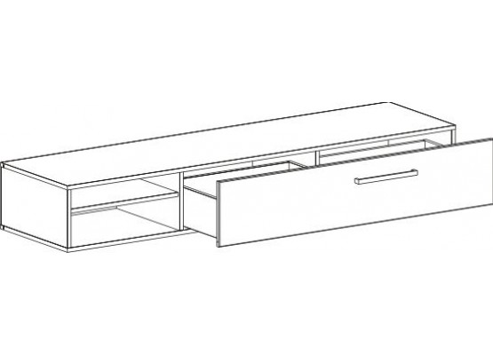 Тумба "Кёльн" 1750 Белый Аляска / Белый гланец, МебельГрад