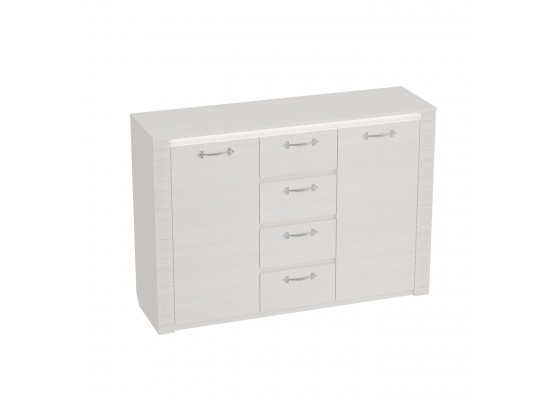 Комод 1395 "Элана" спальня Бодега белая, МебельГрад