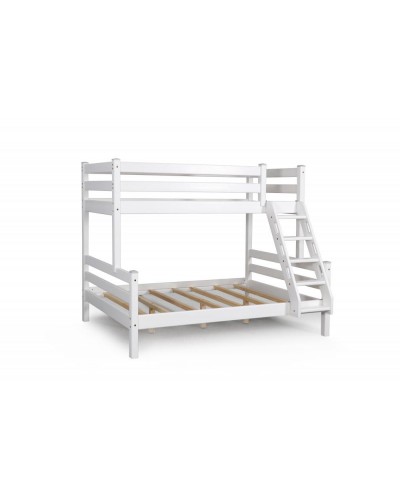Кровать двухъярусная с наклонной лестницей "Адель" Белый полупрозрачный - 7