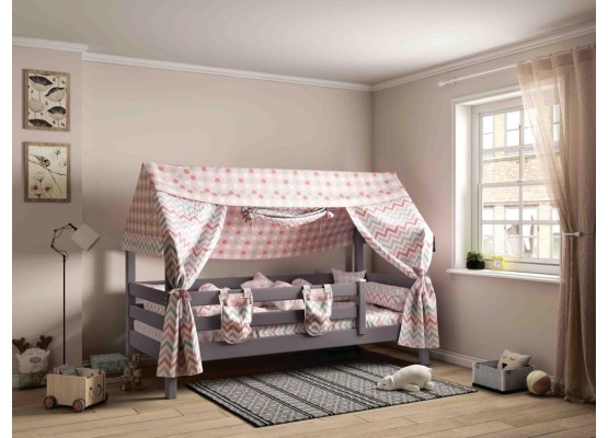 Балдахин для кровати с надстройкой "Соня" Коралловый, МебельГрад