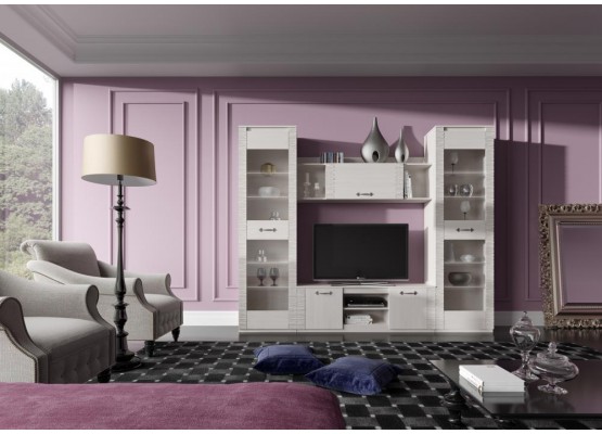 Полка закрытая "Элана" гостиная Бодега белая, МебельГрад