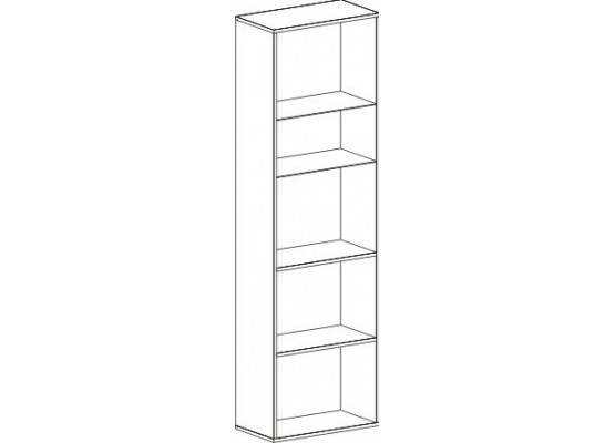 Шкаф-витрина "Кёльн" 1960 Белый Аляска / Белый глянец, МебельГрад