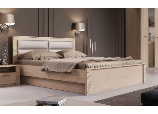 Кровать 1800 "Элана" спальня Дуб сонома, МебельГрад