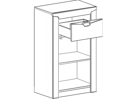 Тумба с дверцей и ящиком "Соренто" прихожая Дуб стирлинг, МебельГрад