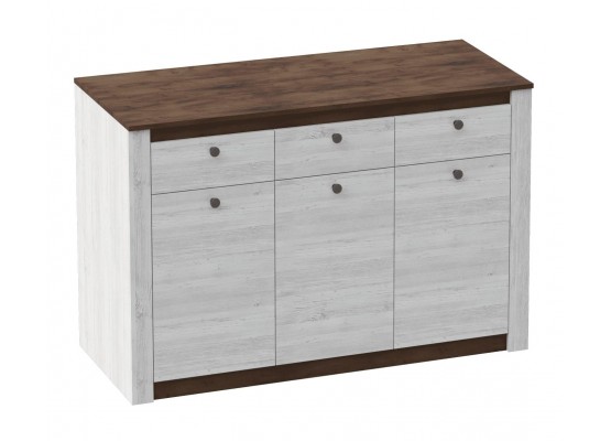 Тумба 3 дв. 3 ящ. спальня "Даллас", МебельГрад