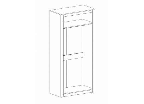 Шкаф 2 дв спальня "Даллас", МебельГрад