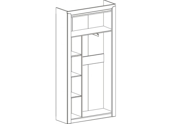 Шкаф двухдверный "Соренто" прихожая Дуб стирлинг, МебельГрад